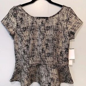Elegant Black and Gray Women's Top